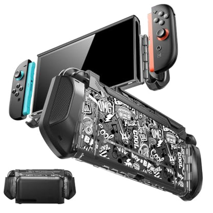 Mumba Blade Series Case for Nintendo Switch 2 [Dock Friendly] [Military-Grade Protection] Switch 2 Grip Protective Cover Shell, Quick-Release Joy-Con, Accessories for Switch 2 Controllers (Mixtape) - color: Mixtape