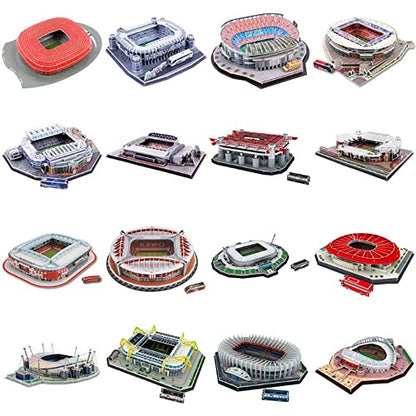 Classic Football Stadium Puzzle,3D Puzzle Soccer Club Venues,3D Paper Model Building Puzzle Kit, Soccer Stadium Souvenir Gift,Handmade Puzzle Ornaments，Cardboard Model (Signal Iduna Park) - color: Signal Iduna Park