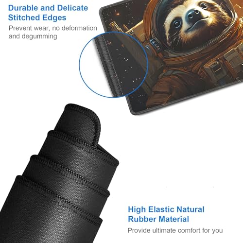 for MTG Game Playmat - 24 x 14 inches with Dices and Storage Bags, Non-Slip Base for TCG and Board Game Card Mats, Trading Card Games Mat, Sloth Astronaut Pattern Collectible Card Playmats - color: Jv-playmat-p7-1-h225