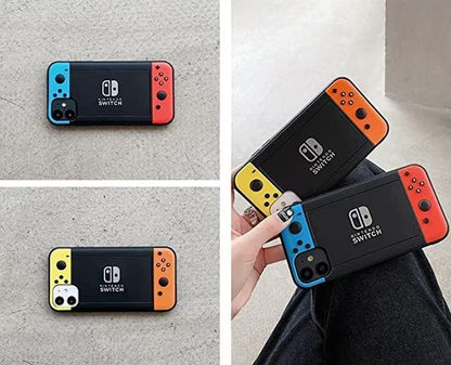 Designed for iPhone 15 Pro Case for Boys Kids Men, 3D Cool Video Game Controller Button Type Personalized Full Body Full Camera Protection Protective Cover Soft Cute-Blue