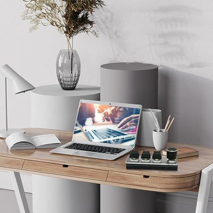 VINGVO Macro Keyboard, Programmable Mini Keyboard 3 Key USB 2.4G Programmable Keypad Customisable Knob with Mode Connection for Office Work, Gaming, Media