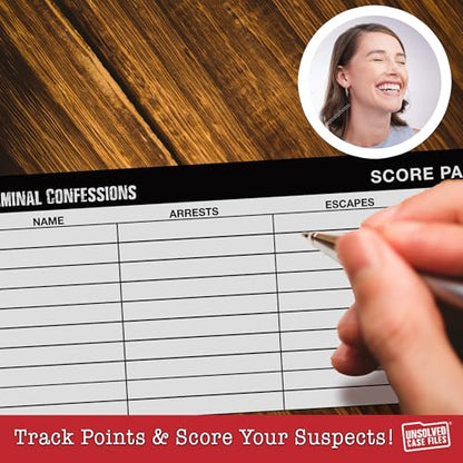 CRIMINAL CONFESSIONS Party Game - The Adult Card Game Where You Interrogate Friends to Uncover Surprising Stories of Petty Crime. Fun for Parties or Game Night - From the Makers of Unsolved Case Files