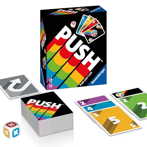 Ravensburger Push 2024 - Exhilarating Card Game for Family Fun - Suitable for 2-6 Players, Aged 8 and Up | Fast Paced | Easy to Learn | Perfect for Parties