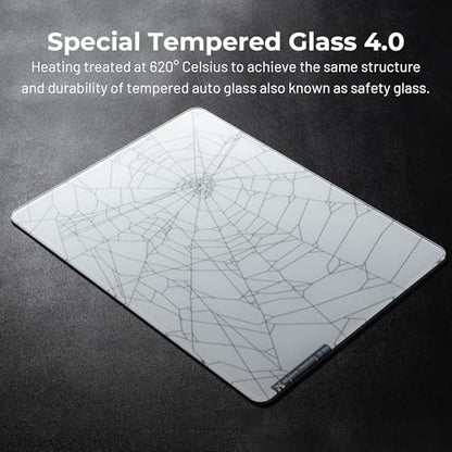XVX White Spider Webs Glass Gaming Mousepad 4.0,Hard Mousepad for Gaming,Ultra-Smooth Micro-Etched Surface Mouse Mat with Non-Slip Rubber Base(410mm*310mm) - color: White(Spider Webs)