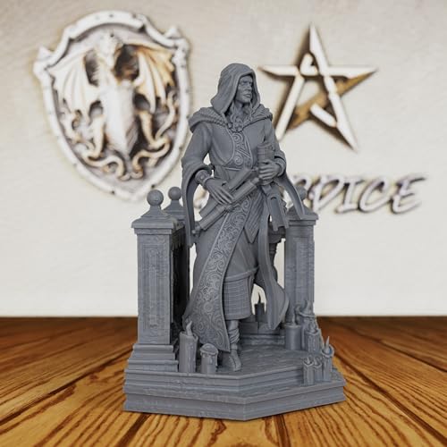 Unpainted Gothic Warrior - 32mm Vampire Swordsman for DND Minis, Tabletop RPG Games & Miniature Collectors -AS198