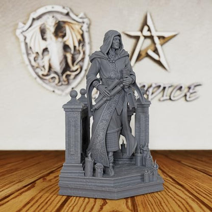 Unpainted Gothic Warrior - 32mm Vampire Swordsman for DND Minis, Tabletop RPG Games & Miniature Collectors -AS198