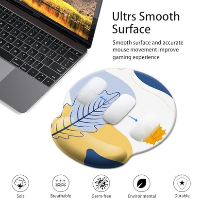 Mouse Pad Wrist Support,Ergonomic Mouse Pad with Wrist Rest,Comfortable Mousepad with Smooth Wrist Rest,Pain Relief Mouse Pads for Non-Slip Base,Computer,Laptop,Office & Home (Modern Abstract2) - color: Modern Abstract2