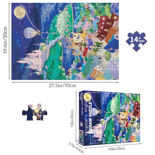HUADADA 1000 Piece Puzzle for Adults, The Kingdom’s Silent Night, Eco Non-Glare Print, Puzzle 1000 Family Leisure & Gift - color: The Kingdom’s Silent Night