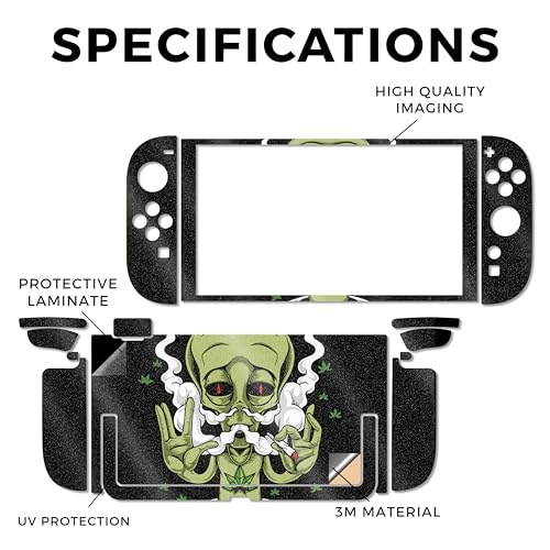 Glossy Glitter Gaming Skin Compatible with Nintendo Switch 2 Console Only - Come in Peace - Premium 3M Vinyl Protective Wrap Decal Cover - Easy to Apply | Crafted in The USA by MightySkins - color: Come In Peace, size: Switch 2 Console Skin Only, style: G