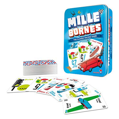 Asmodee Mille Bornes Classic Racing Card Game - Fast-Paced Family Strategy Game for Ages 7+, 2-6 Players, 20 Minute Playtime | Fast-Paced Family Strategy Game for Ages 7+, 2-6 Players, 20 Minute Playtime