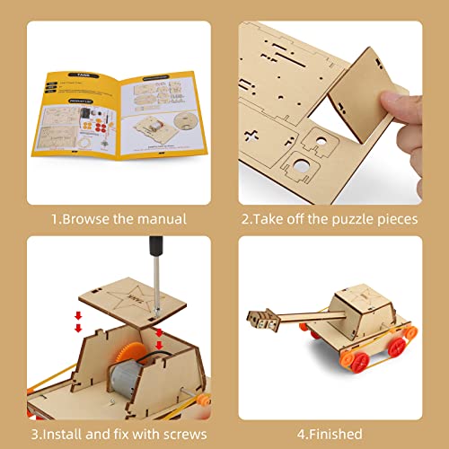 STEM Kits for Kids Age 8-10 10-12, 6 Set Wood Building Projects Crafts 6-8 | Science Model Car Kits for Kids Age 8-12, Wooden 3D Puzzles, STEM Toys for Boys 8 9 10 12 13 Year Old Birthday Gifts