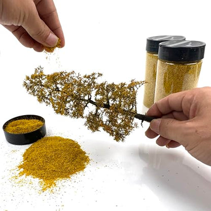 Multicolor Leaf Model - 300ml Miniature Scenery Material for Train Railway, Diorama, Car Scene & Scale Landscape Layouts (Autumn Yellow) - color: Autumn Yellow