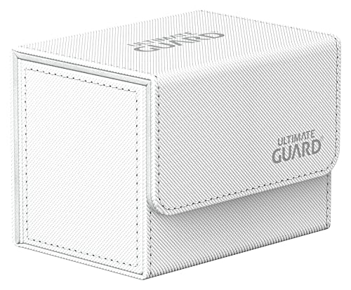 Ultimate Guard Sidewinder 80+, Deck Box for 80 Double-Sleeved TCG Cards, White, Magnetic Closure & Microfiber Inner Lining for Secure Storage - color: White, size: 80+