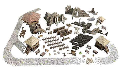 Battle Systems Fantasy Terrain Battlefield Core Set - 28-35mm DND D&D RPG Wargames Historical/Fantasy Card Scenery - style: battlefield