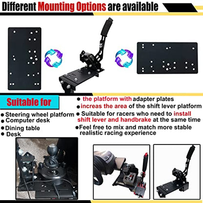 Racing Game USB Handbrake Drift Adapter Board for Logitech G27 G29 Steam Racing Game Simulation Bracket Accessories (Right, Black) - size: Right