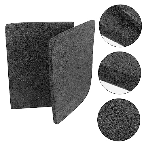 HOMSFOU 2pcs Foam Inserts for Tool Boxes and Game Storage Flexible Pre-cubed Padding Black Foam for Crafts and