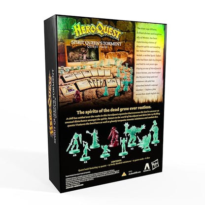 Avalon Hill HeroQuest Spirit Queen's Torment Quest Pack, Requires HeroQuest Game System to Play, Dungeon Crawler Games, Ages 14+, 2-5 Players, Strategy Games