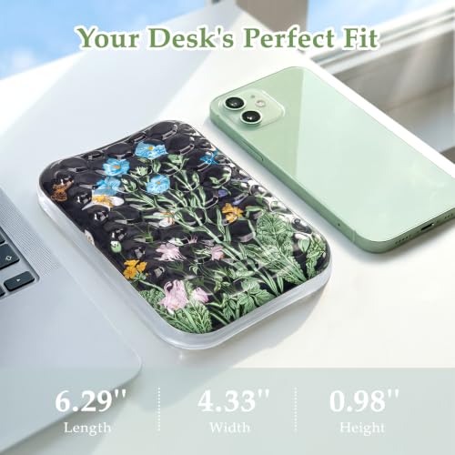 Ospelelf Desk Elbow Rest Pad, Gel Arm Rest for Keyboard and Mouse, Bushes | Ergonomic Wrist Support for Computer Typing Pain Relief, Cool-touch, Heat Resistant, Office Home Driving Gaming Use - style: Bushes