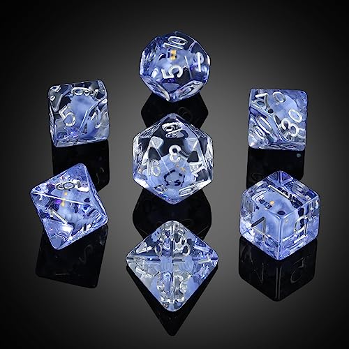 Peacock DND Dice, DNDND Resin Dice Set with Velvet Bag for Dungeons and Dragons D&D Role Playing Games and Tabletop Games（Peacock - color: Peacock