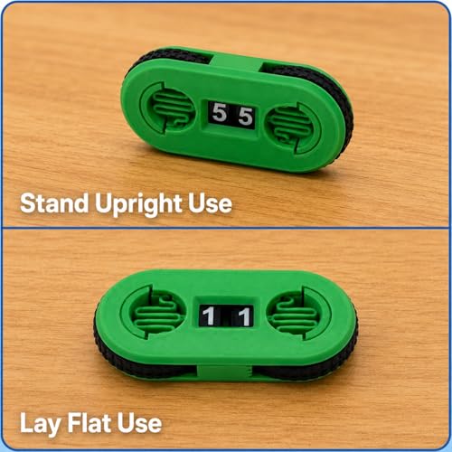 2 Pack MTG Life Counter - HP Tracker with Tracking Card Slot MTG RPG Tabletop Dungeons and Dragons (Green) - color: Green