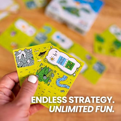 Confusing Lands | Whimsical Themed Travel Size Board Game You Can Play Anywhere | Strategic Card Placement Game | Solo Board Game | 1 - 2 Players, Ages 12+ | Easy to Learn and Play | Tiny Game Series