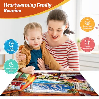 500 Piece Jigsaw Puzzle for Adults –Camper Van Dog Cat Jigsaw Puzzles 500 Pieces, RV Camping Puzzles for Adults 500 Pieces, Challenging Perfect for Game Nights, 20.5 X 15 in - color: Rv Camping