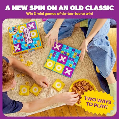 Ultimate Tic Tac Toe™ By Relatable, Exciting Board Games for Family Gatherings, Great Classroom Games for Kids, Includes 1 Board, 41 Mini X's, 40 Mini O's, 5 Large X's, 5 Large O's