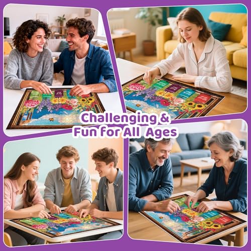 Puzzles for Adult 500 Pieces,Fun Beautiful Glass Vase Flowers Jigsaw Puzzle | Interlock Perfectly Letter on Back No Dust,Home Wall Art Decor,Challenging Perfect Birthday Party Gift for Family, 20.5x15 In - style: Glass vase