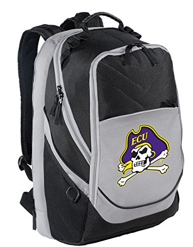 Broad Bay East Carolina University Backpack ECU Laptop Computer Bag (Black & Gray) - color: Black & Gray