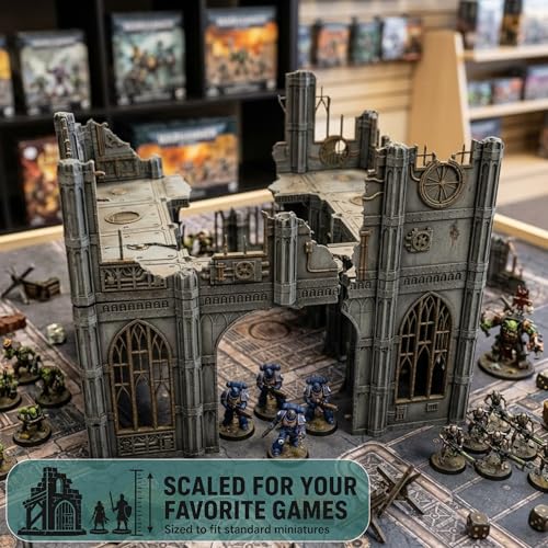 Gothic Sector Terrain Set: 28mm Scale Buildings & Scatter Terrain for 2000-Point Competitive 40k Games (Small Church) - style: Small Church