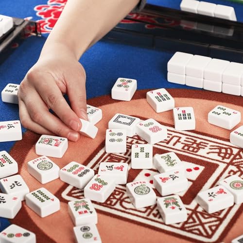 1.2" American Mahjong Tiles, 166 Tiles with White Color (Tiles Only, No Dice and Other Accessories) - color: White