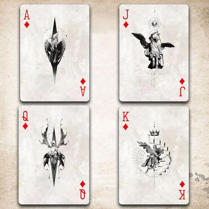 Genesis Series Playing Cards, Vintage-Style Premium Poker Cards, Dual-Sided Anti-Slip Finish Deck of Cards, Durable and Flex-Resistant, Family Gatherings, Party Entertainment, Collecting.(Blue)
