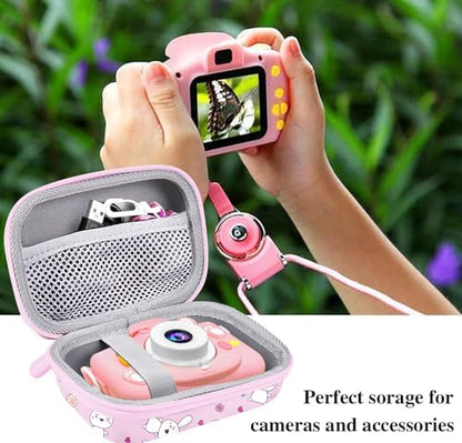 Leayjeen Kids Camera Case for Goopow/Mgaolo Kids Camera-Pink Rabbit | Fits CIMELR/Seckton/OZMI Kids Toy Cameras and Children Digital Camera,Shockproof Water-Resistant Hard EVA Shell(Case Only) - color: Pink Bunny