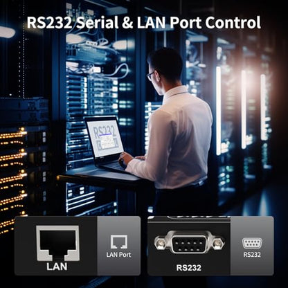 TESmart 8x8 HDMI Matrix 4K Matrix Switcher Support EDID, Ultra HD 4K@60HZ, 8 L/R Audio Output, HDCP 2.2, 8 in 8 Out HDMI Switch with IR Remote Control, RS232, TCP/IP Control, Rack-Mount Vedio Switcher - size: 8 IN 8 OUT 4K60