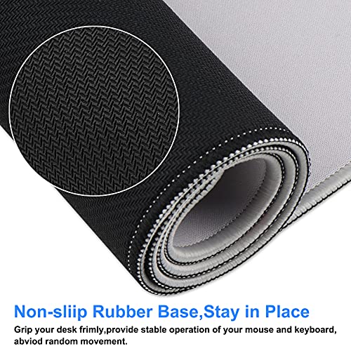 XXL Gaming Mouse Pad 35.4x15.7 Professional Large Mouse Pad & Computer Game Mouse Mat-90x40 Greyus - color: 90x40 Greyus, size: 35.4x15.7x0.1IN