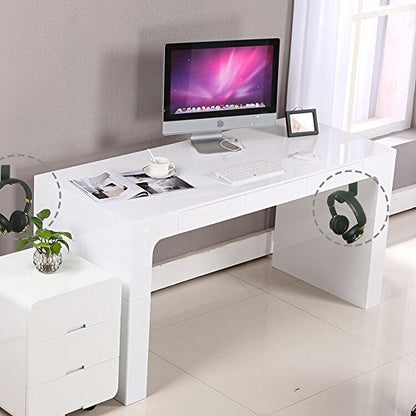 Headphone Stand Hanger,Headset Holder Mount,Aluminum Hook with Strong Adhesive Tape for Headphones (H03-Black-1PCS)
