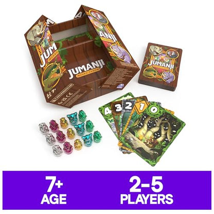 Spin Master Games, Jumanji Card Game, Experience the Thrilling Adventure Based on The Action-Comedy Movie, Take on Jungle Challenges for Kids, Adults & Family Game Night, 2-5 Players, for Ages 7 & Up - style: New Card Game