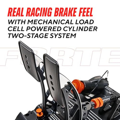 ASETEK SimSports Forte Load Cell Sim Racing Pedals | Adjustable and Customizable Sim Pedals Arms | Built to Replicate Real-Life Racing | PC Compatible - size: Forte