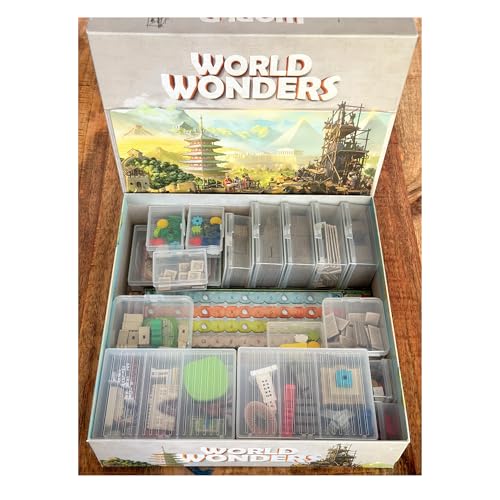 PRODUCT80 BitsBins Organizer for World Wonders Board Game, Organizes Cards and Tokens Easily and Fits in Game Box, Board Game Accessories for Components World Wonders