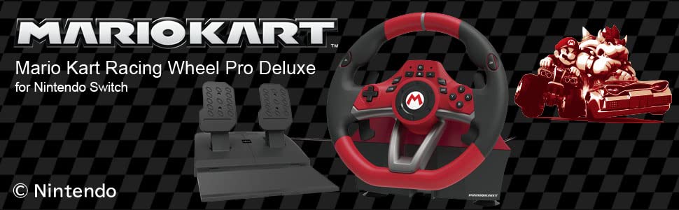 Nintendo Switch Mario Kart Racing Wheel Pro Deluxe By HORI,USB - Officially Licensed By Nintendo - style: Switch - Mario Kart Pro Deluxe