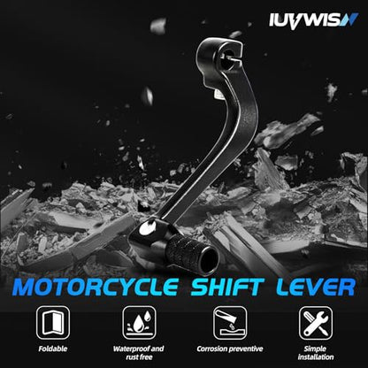 Motorcycle Folding Gear Shifter Shift Lever CNC for Grom MSX 125 2013-2024 Grom Clone Boom Vader 125 BD125 SR6 Black - color: Black
