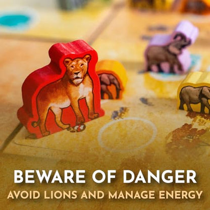 Tembo: Survival On The Savanna Board Game, Guide Your Elephant Herd Across Dangerous Terrain, A Cooperative Strategic Game for Families and Adults, Solo Campaign Included, 1-4 Players, Ages 10+