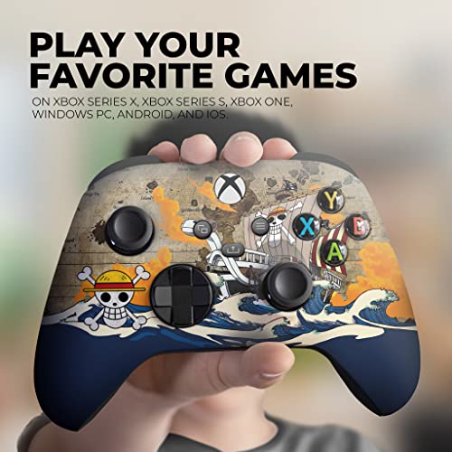 One Peice Custom X-box Controller Wireless compatible with X-box One/X-box Series X/S by DreamController | Proudly Customized in USA with Permanent HYDRO-DIP Printing(NOT JUST A SKIN) (MODDED) - color: One Piecce, size: Modded - Front & Back Print