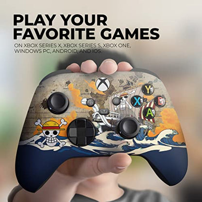 One Peice Custom X-box Controller Wireless compatible with X-box One/X-box Series X/S by DreamController | Proudly Customized in USA with Permanent HYDRO-DIP Printing(NOT JUST A SKIN) (MODDED) - color: One Piecce, size: Modded - Front & Back Print