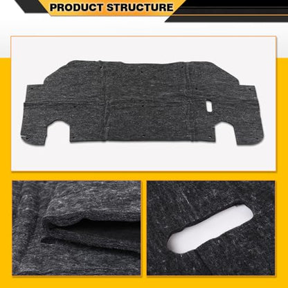 CNNELL Hood Insulation Pad 1/2" with Clips Compatible with Ford Ranger 1993-1997 - style: 1993-1997 Ford Ranger