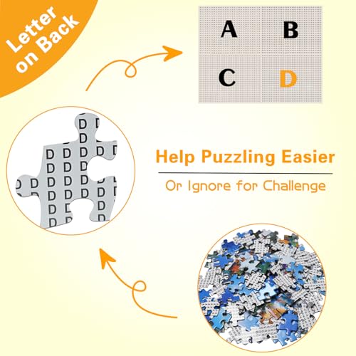 Puzzles for Adults 1000 Pieces, Cute Owl Jigsaw with Poster Letter on Back, Unique Pieces Fit Well No Dust (27.5"x19.6") - color: Owl