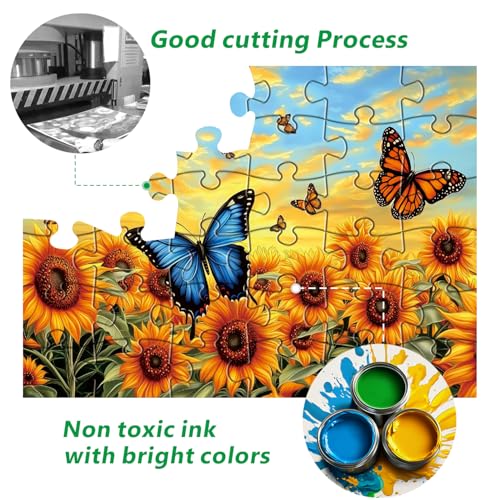 Blueforest 6 Pack 36 Large Piece Jigsaw Puzzles for Seniors | Easy Grip, Elderly Adults, Low Vision, Dementia & Alzheimer's, Brain Games, 1:1 Reference Poster, Retirement Gifts - color: 6 Pack 36 Large Piece Golden Years