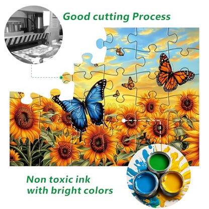 Blueforest 6 Pack 36 Large Piece Jigsaw Puzzles for Seniors | Easy Grip, Elderly Adults, Low Vision, Dementia & Alzheimer's, Brain Games, 1:1 Reference Poster, Retirement Gifts - color: 6 Pack 36 Large Piece Golden Years