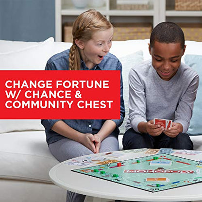 Monopoly Game, Family Board Games for 2 to 6 Players & Kids Ages 8 and Up, Includes 8 Tokens (Token Vote Edition) - size: 10.51 inches x 15.75 inches x 0.1 inches