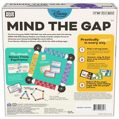 Spin Master Games Mind the Gap Disney Edition Trivia Board Game | Trivia For The Generations, Test Your Disney Knowledge Across Different Eras, For 2 or More Players, Ages 10 & Up